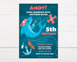 Shark Party Invitation - goprintplus