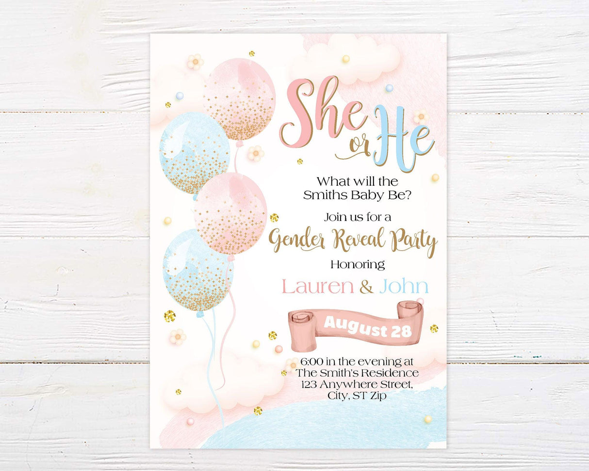 She or He Gender Reveal - goprintplus