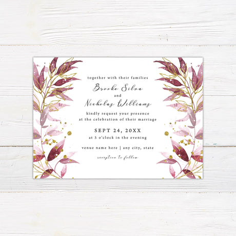 Shimmering Sprigs Invitations - goprintplus