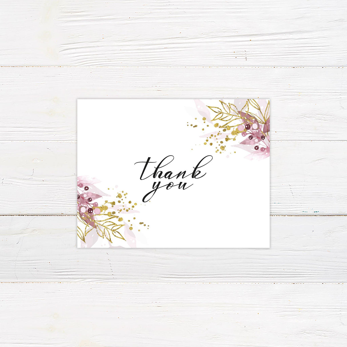 Shimmering Sprigs Thank You Card - goprintplus