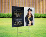Side Photo Graduation Yard Sign - goprintplus