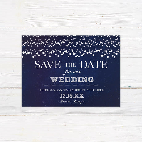 Silver Glitter Invitations - goprintplus