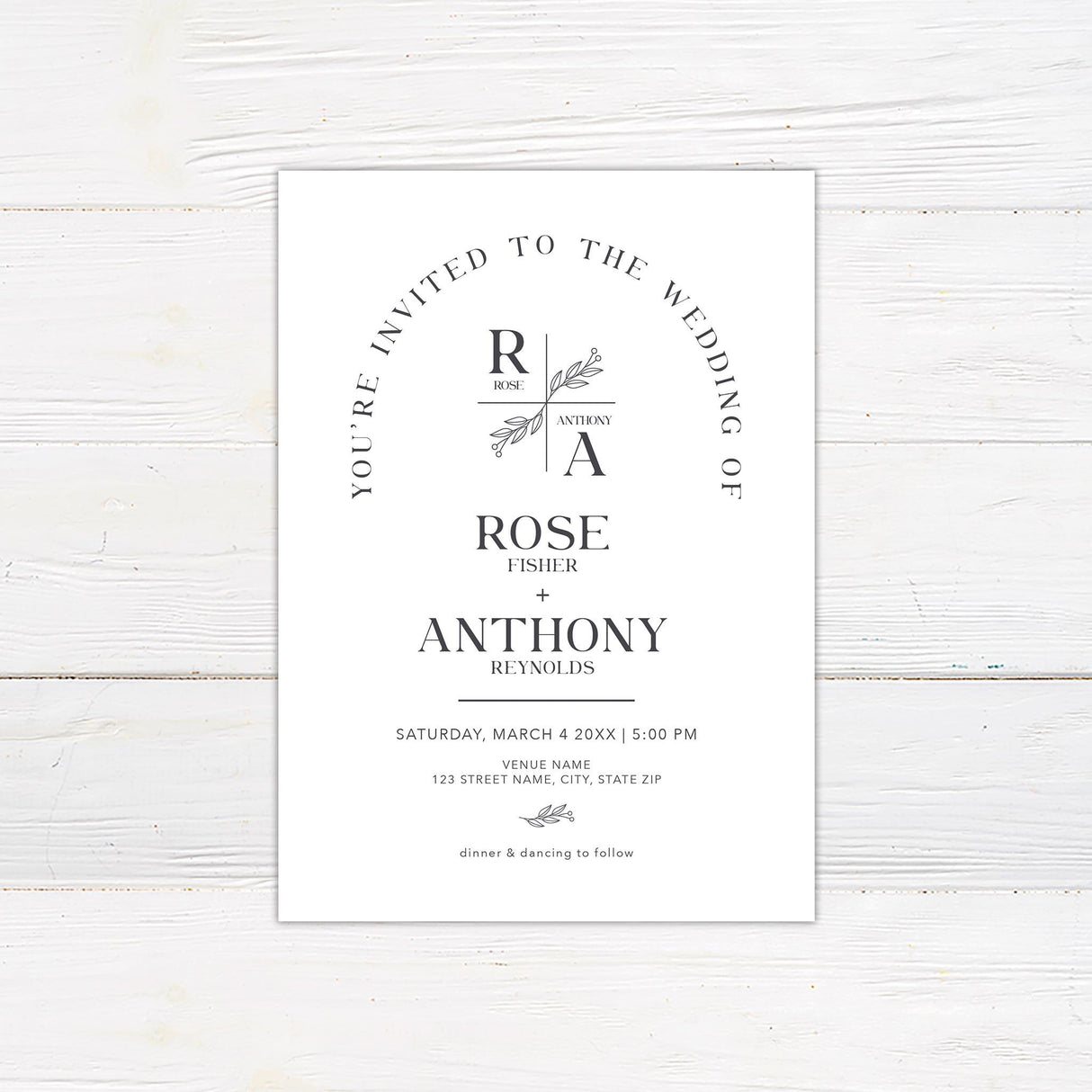 Simple Arch Invitations - goprintplus