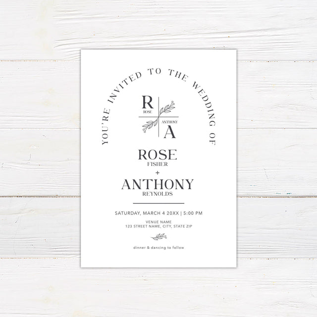 Simple Arch Invitations - goprintplus