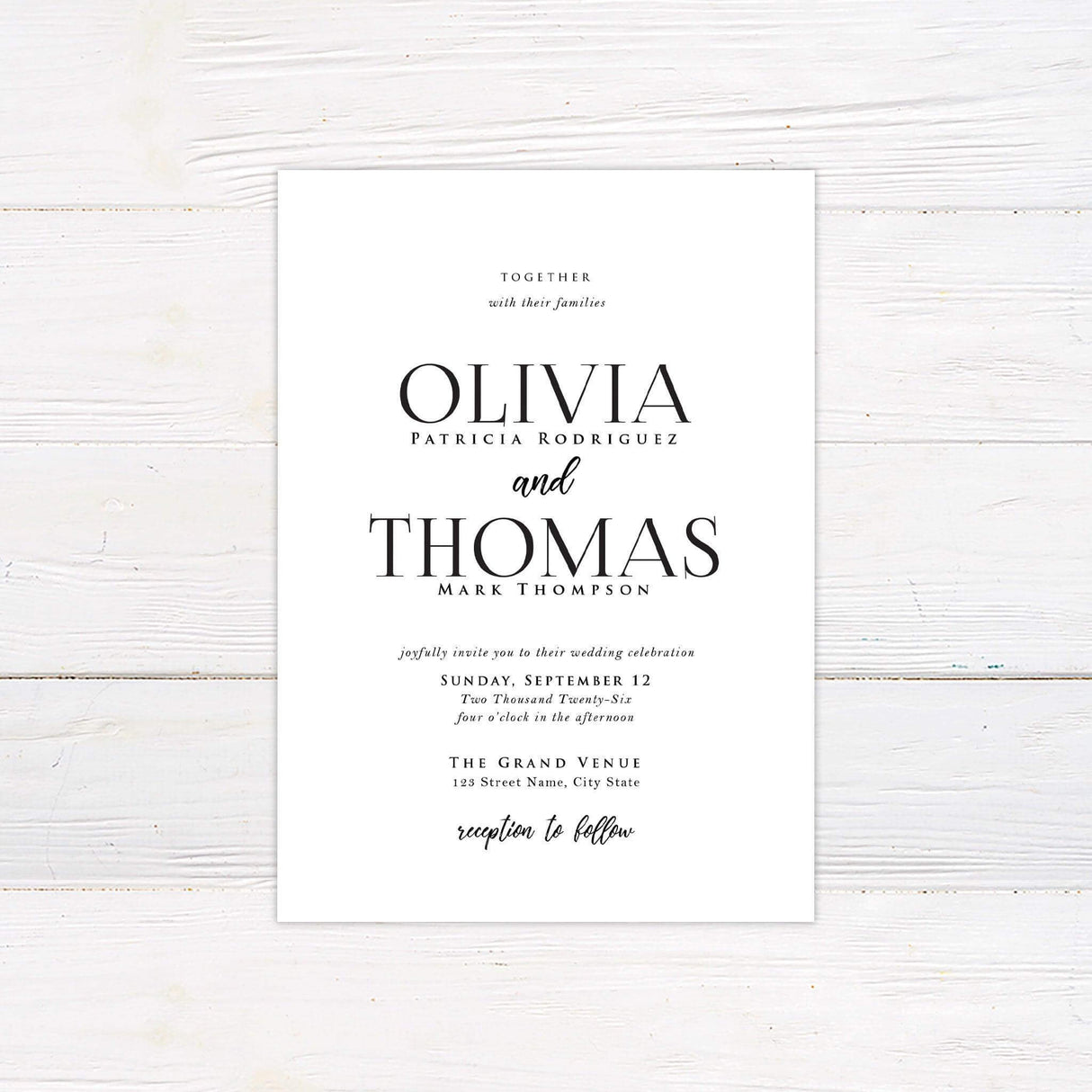 Simple Basic Invitations | Go Print Plus