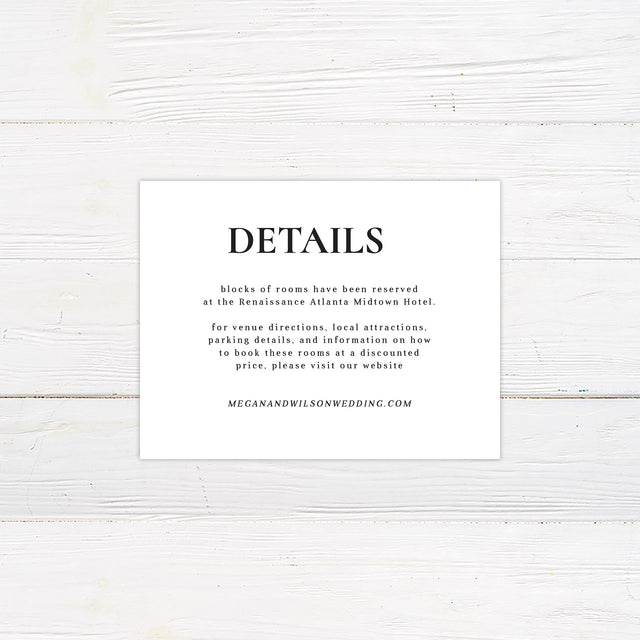 Simple Bold Minimalist Details Card - goprintplus