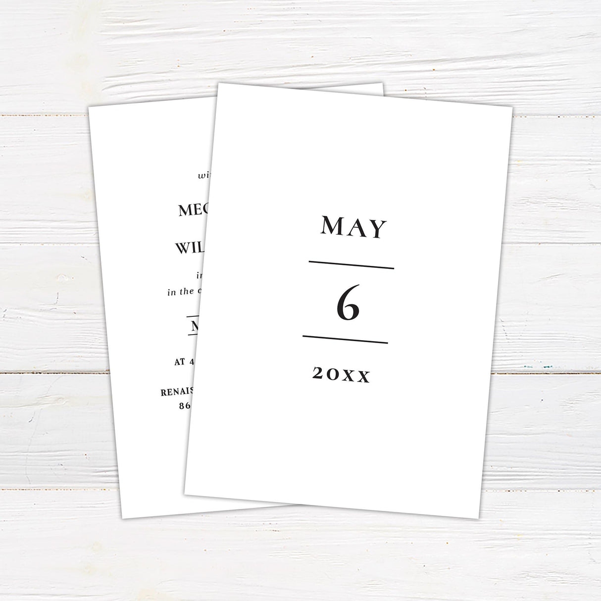 Simple Bold Minimalist Invitation - goprintplus