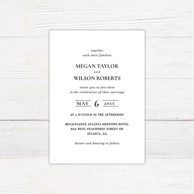 Simple Bold Minimalist Invitation - goprintplus