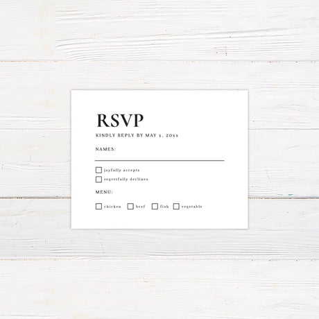 Simple Bold Minimalist RSVP - goprintplus