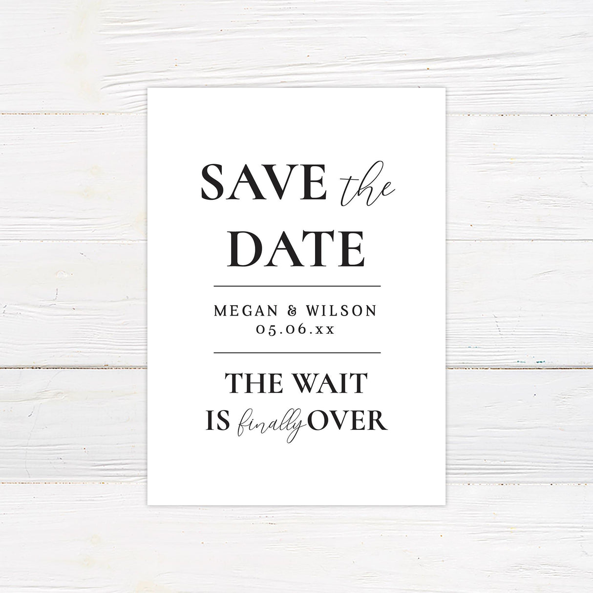 Simple Bold Minimalist Save The Date - goprintplus