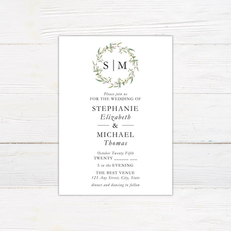 Simple Branches Invitations - goprintplus