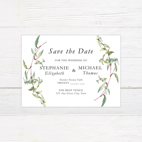 Simple Branches Invitations - goprintplus