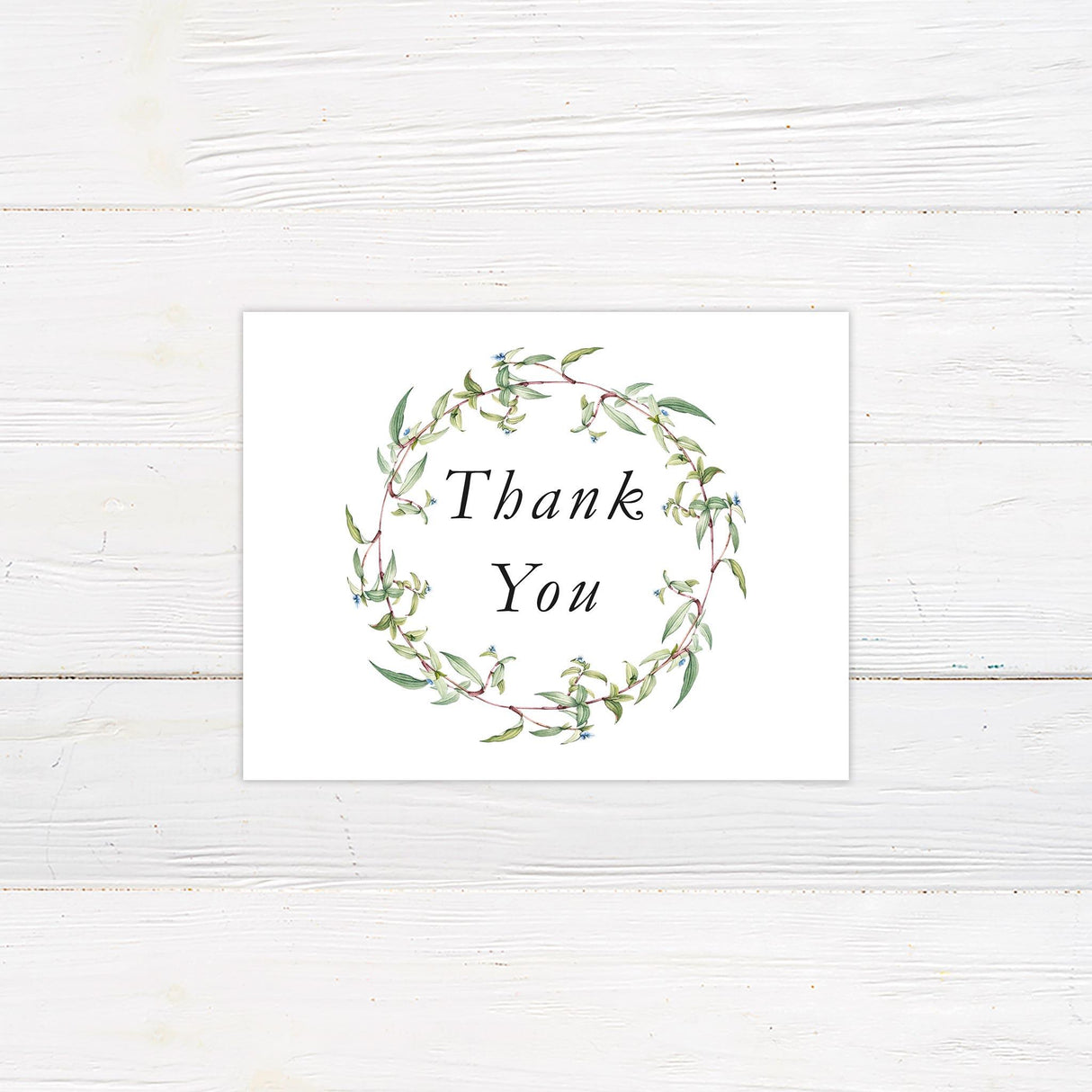 Simple Branches Thank You Card - goprintplus