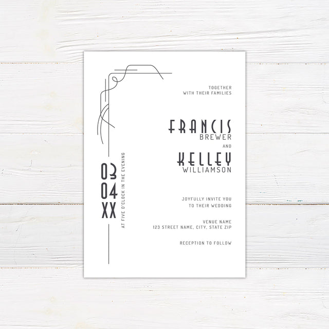 Simple Deco Invitations - goprintplus