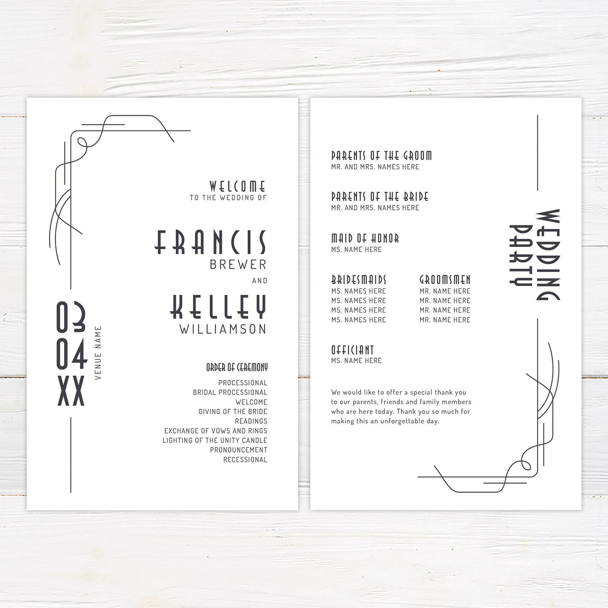 Simple Deco Invitations - goprintplus