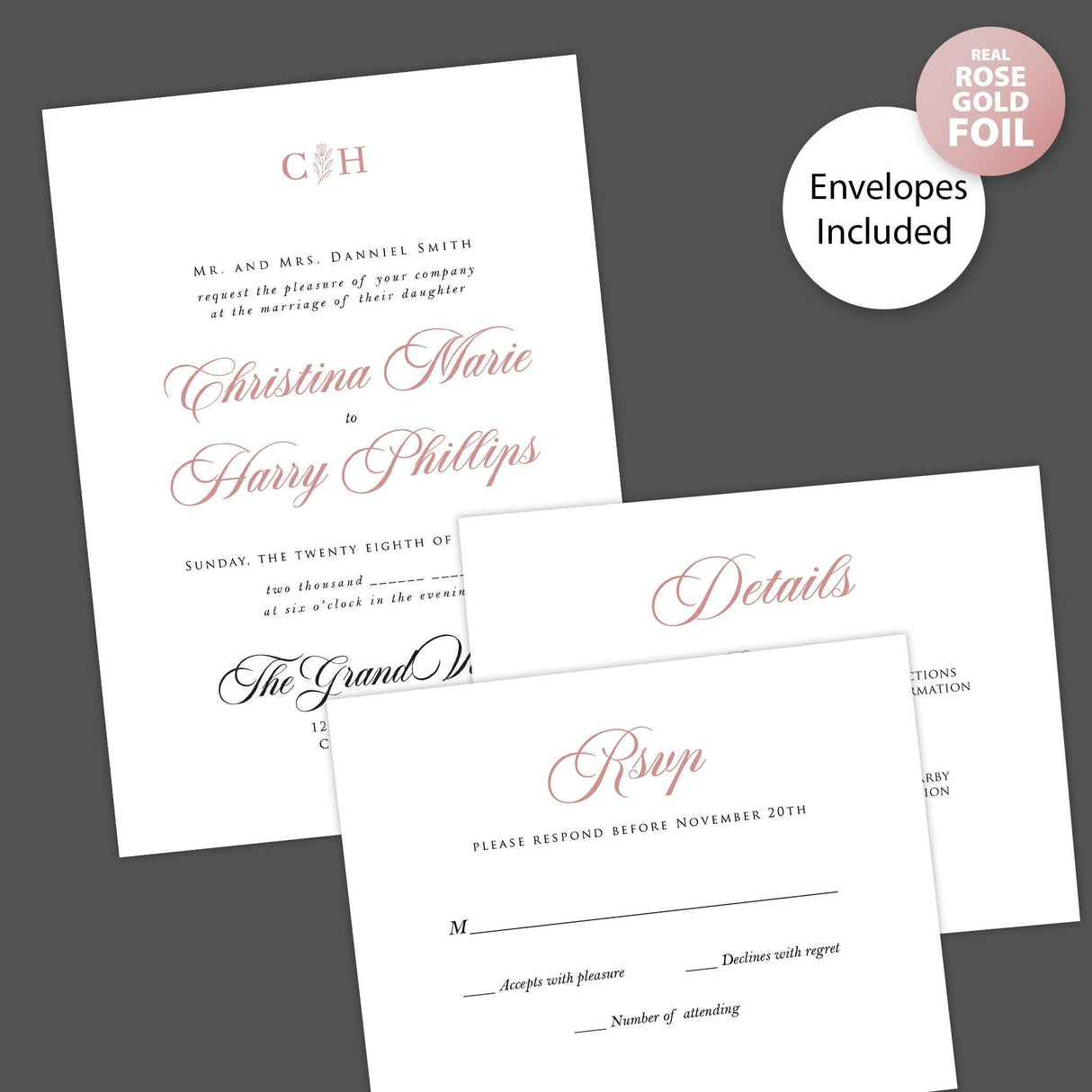 Simple Formal Foil Invitation - goprintplus