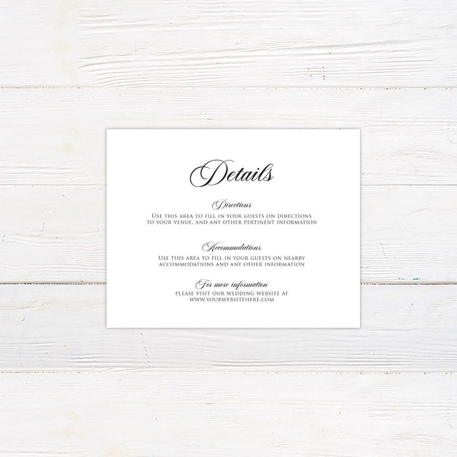 Simple Formal Details Card - goprintplus