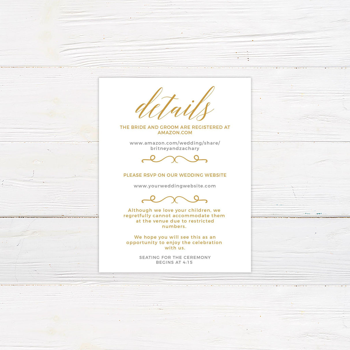 Simple Gold Invitations - goprintplus