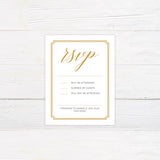 Simple Gold Invitations - goprintplus