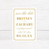 Simple Gold Invitations - goprintplus