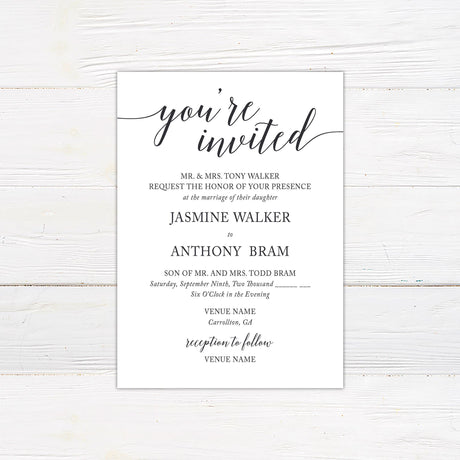 Simple Wedding Invitation - goprintplus