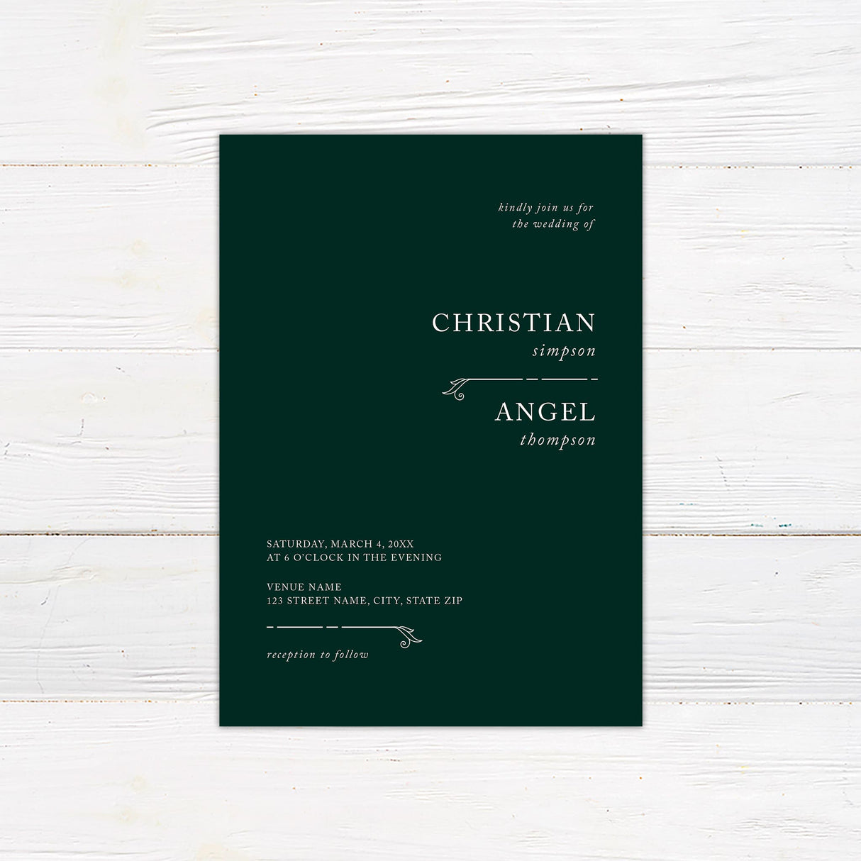 Simple Lines Invitations