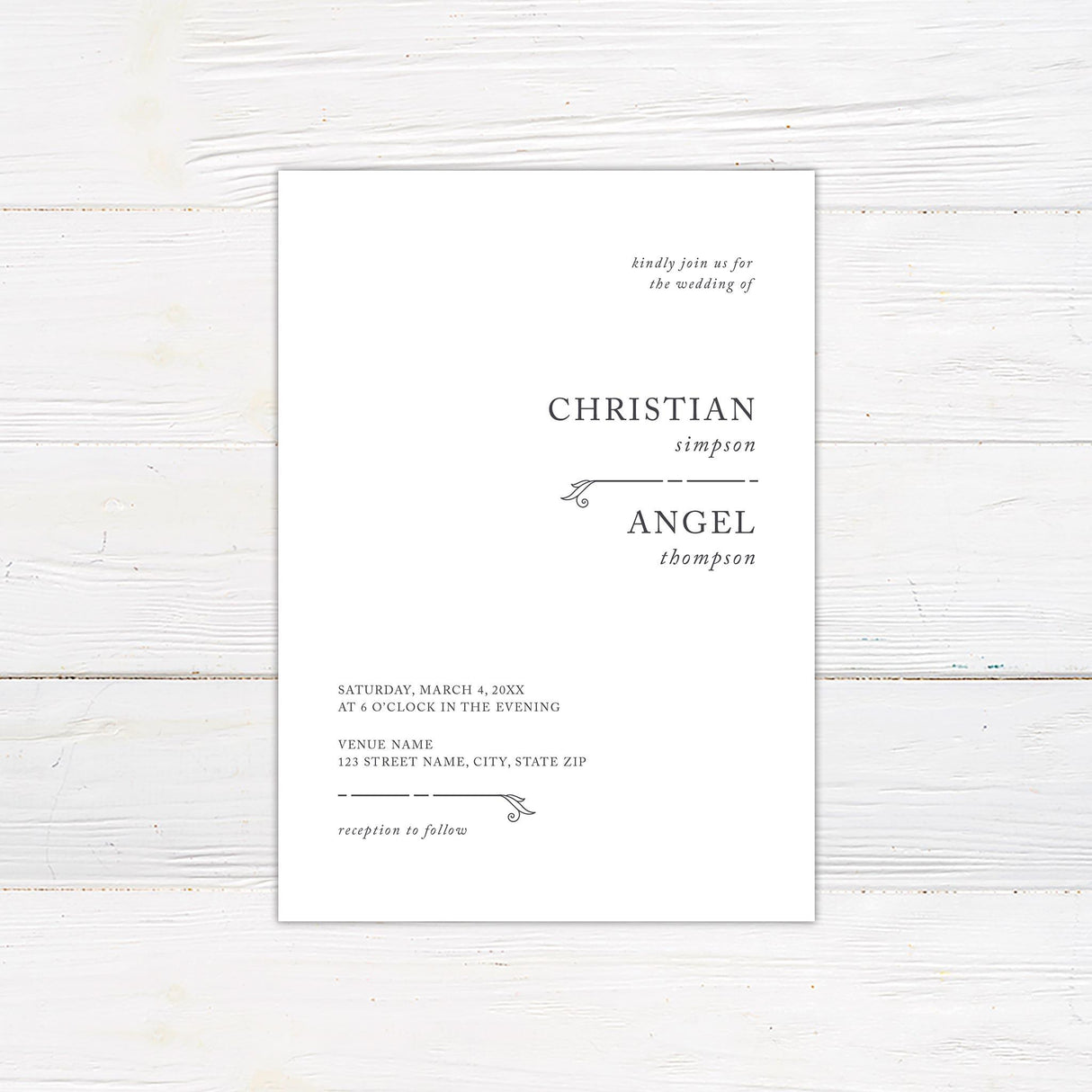 Simple Lines Invitations - goprintplus