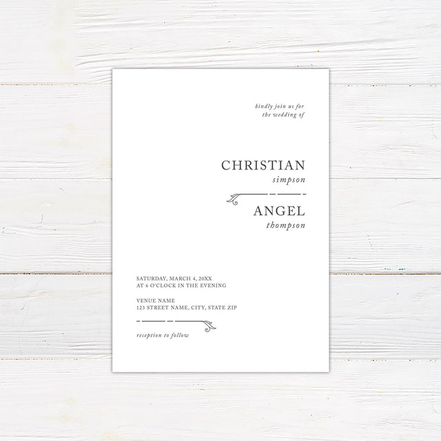 Simple Lines Invitations - goprintplus