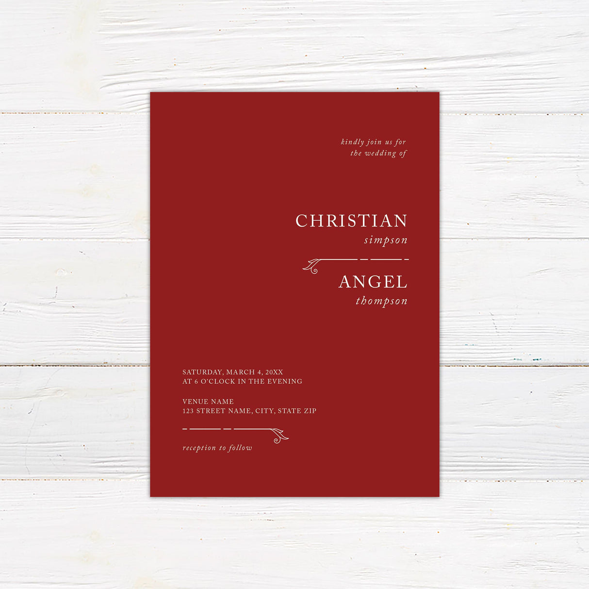 Simple Lines Invitations