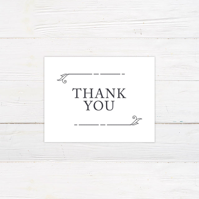 Simple Lines Thank You Card - goprintplus