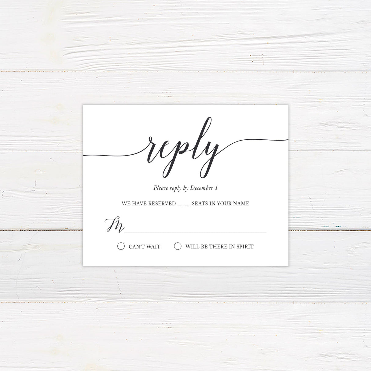 Simple Wedding RSVP - goprintplus