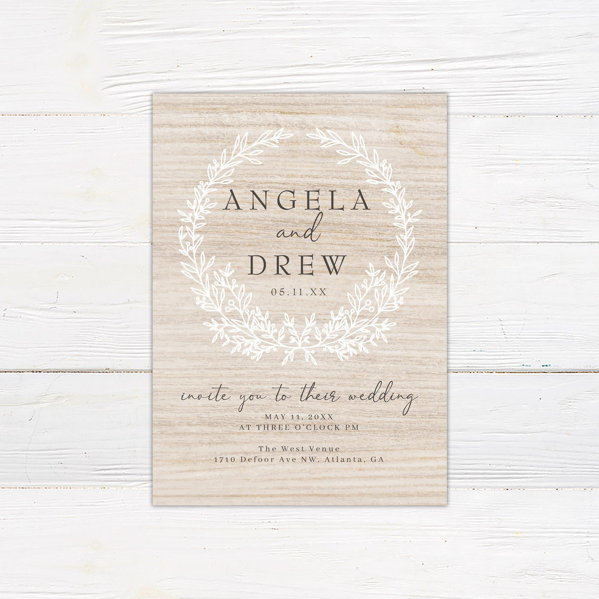 Simple Rustic Invitation - goprintplus