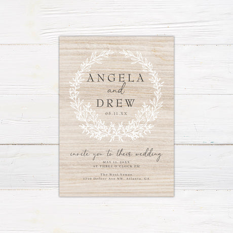 Simple Rustic Invitation - goprintplus