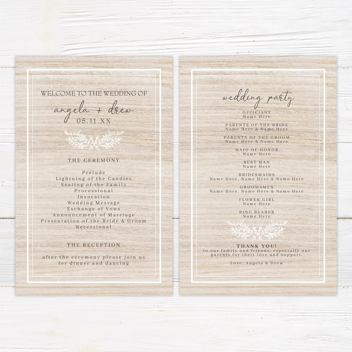 Simple Rustic Invitation - goprintplus