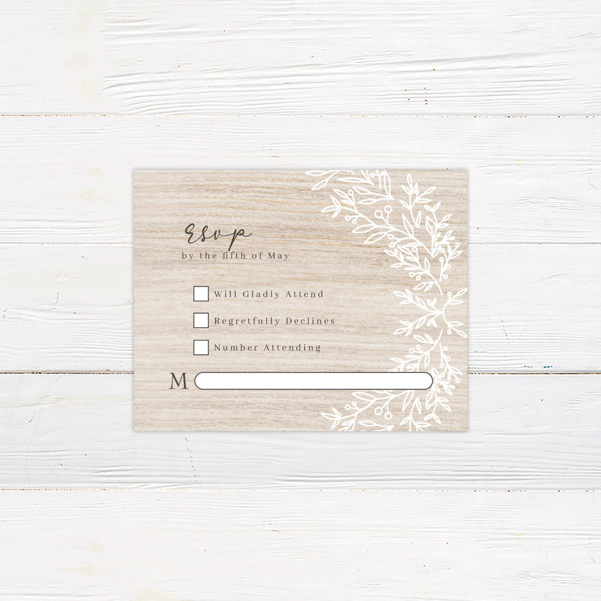 Simple Rustic RSVP - goprintplus