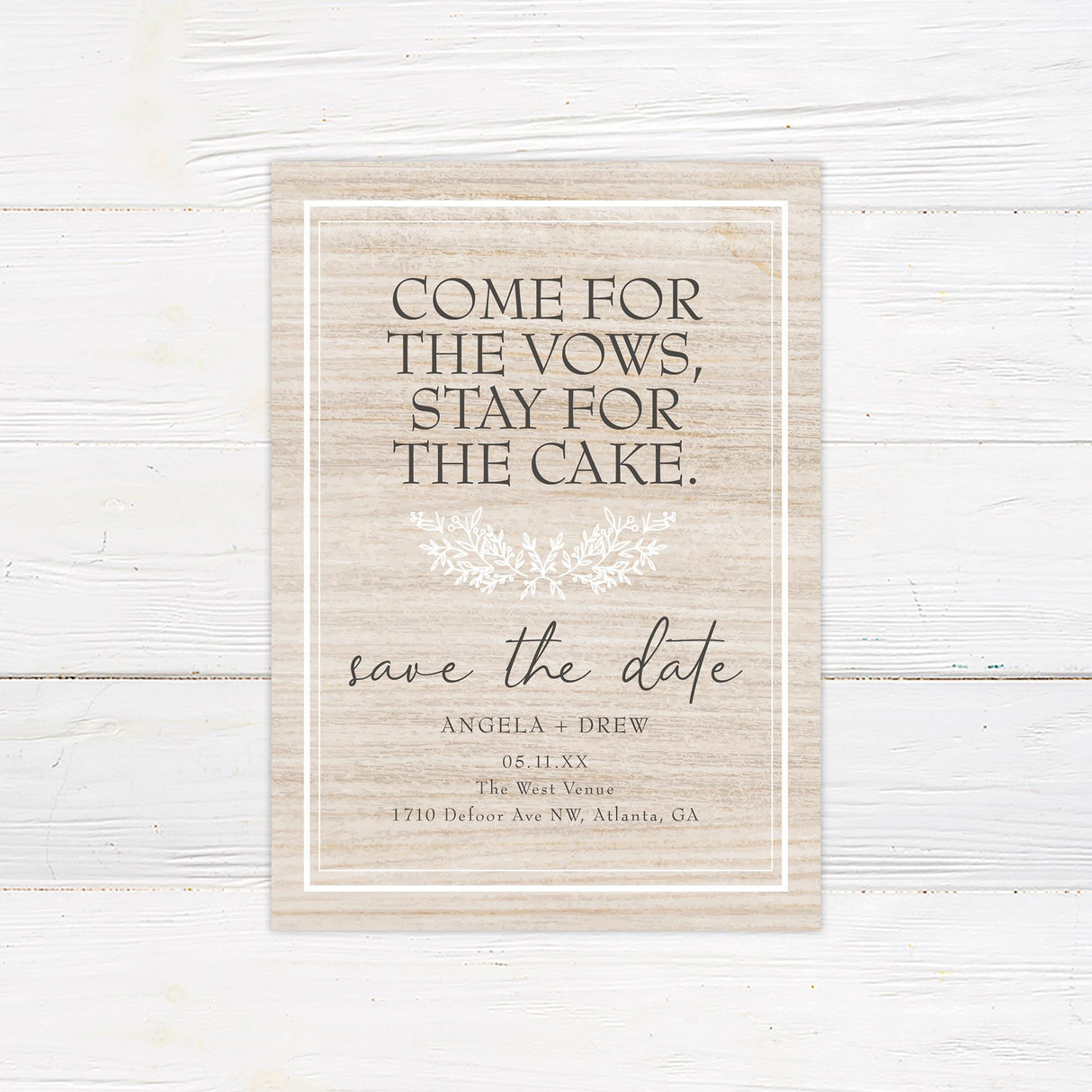 Simple Rustic Save The Date - goprintplus