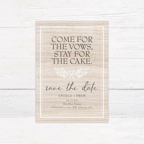 Simple Rustic Save The Date - goprintplus