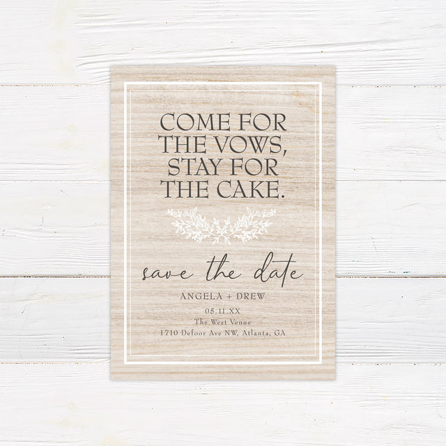 Simple Rustic Save The Date - goprintplus