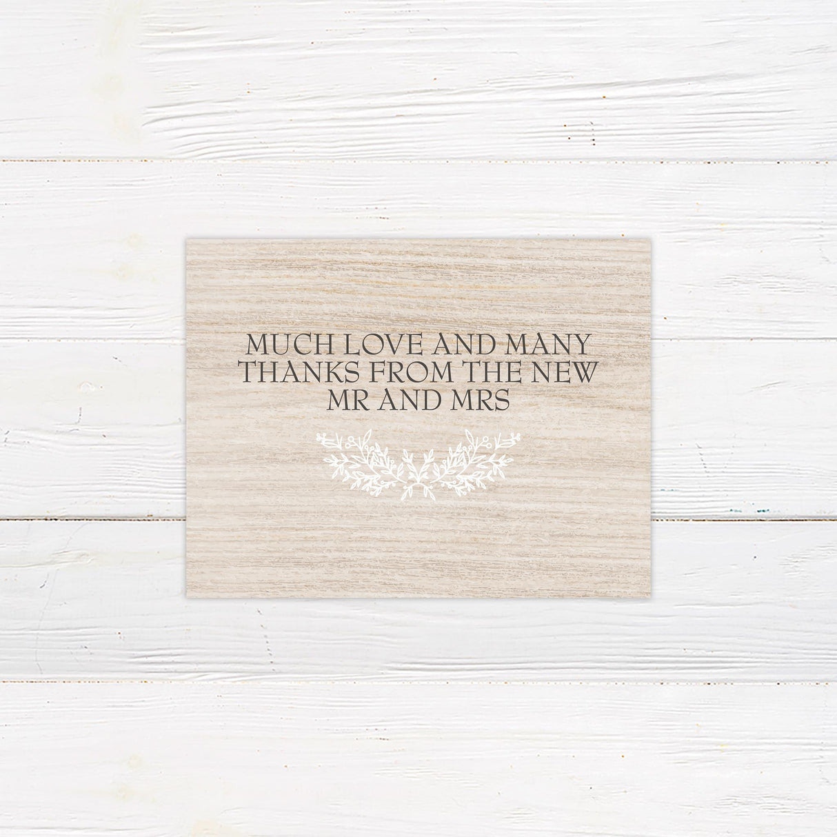 Simple Rustic Thank You Card - goprintplus