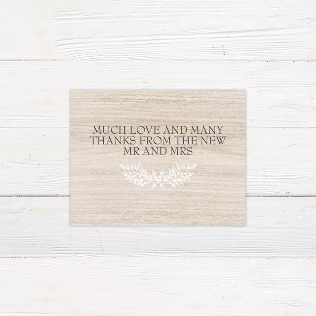 Simple Rustic Thank You Card - goprintplus