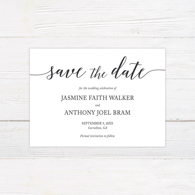 Simple Wedding Save The Date - goprintplus