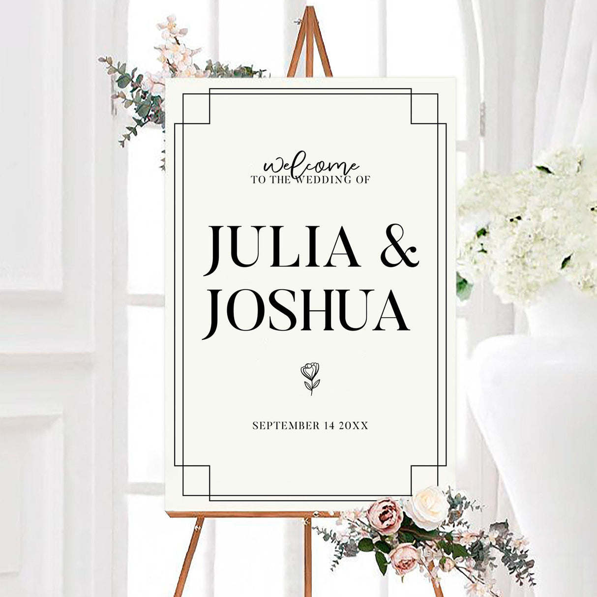 Simple Script Monochrome Invitations - goprintplus