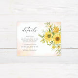 Simple Sunflower Invitations - goprintplus