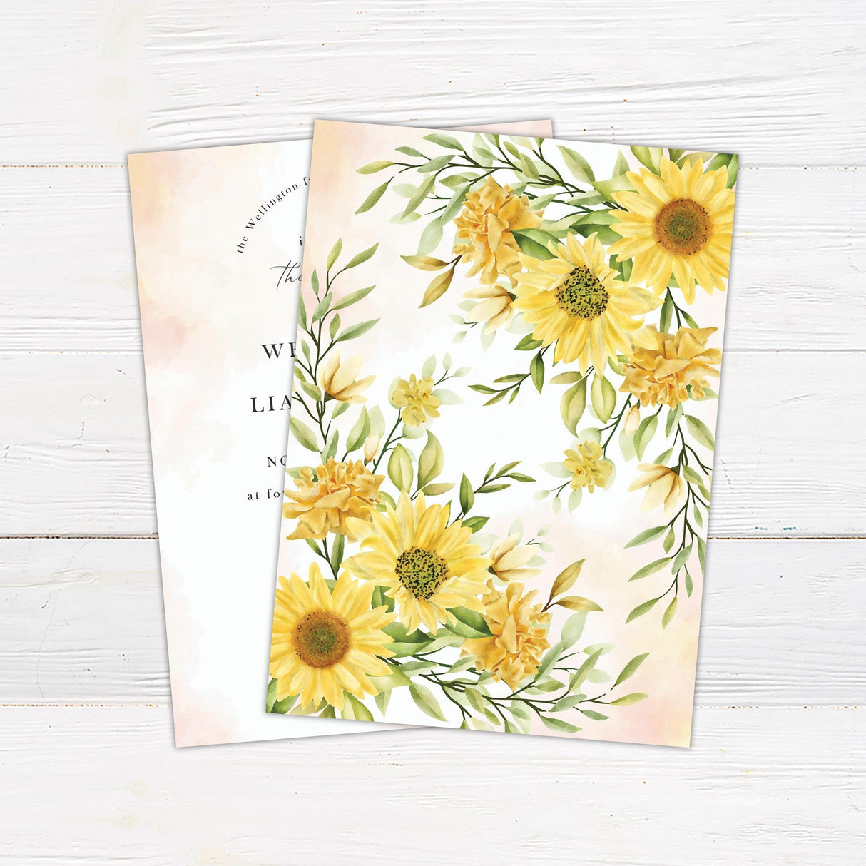 Simple Sunflower Invitations - goprintplus