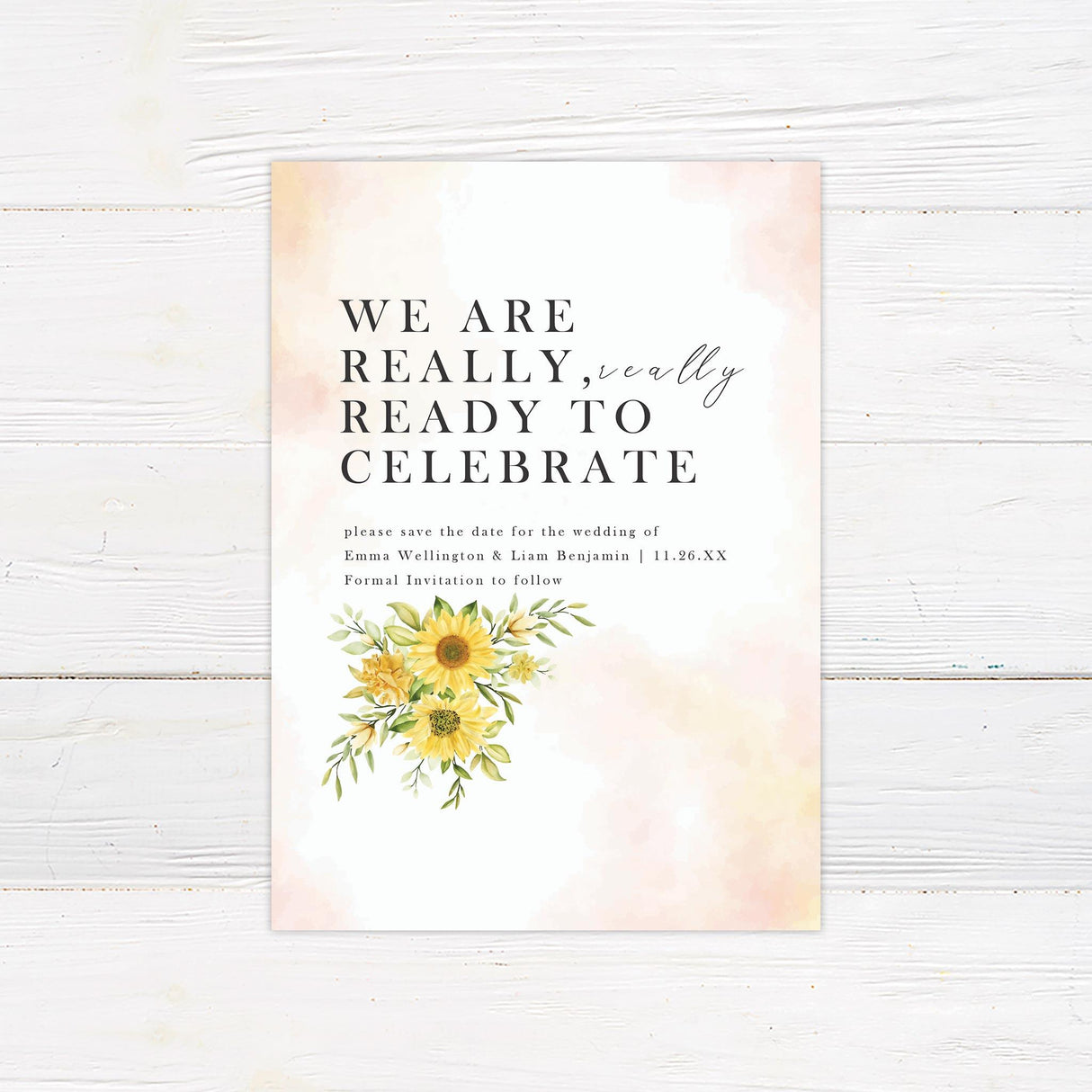 Simple Sunflower Invitations - goprintplus