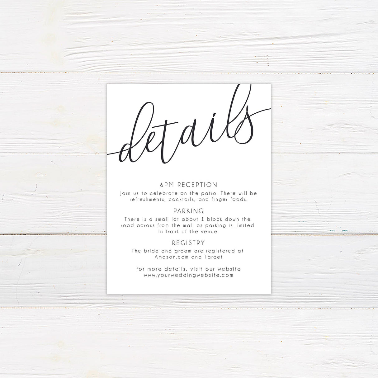 Simple We Do Details Cards - goprintplus