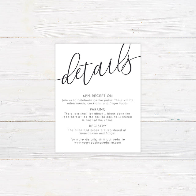 Simple We Do Details Cards - goprintplus