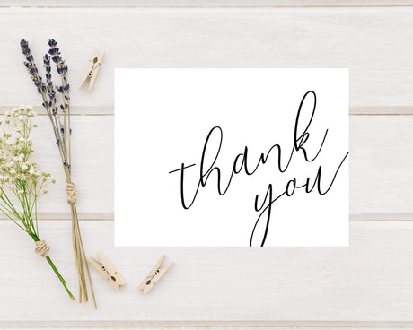 Simple Font Thank You Card - goprintplus