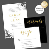 Simple Elegant Foil Invitation - goprintplus