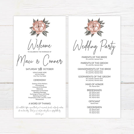 Single Bloom Invitations - goprintplus